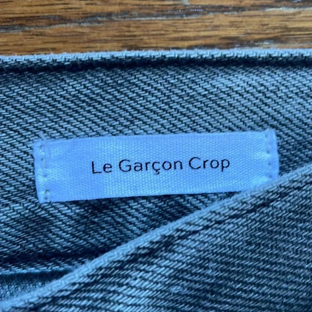 Frame Le Garçon Gray Crop Jeans